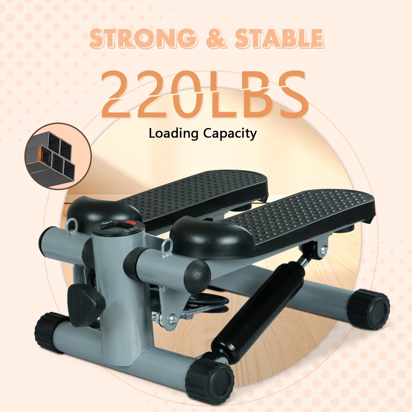 Stair Stepper Machine, Mini Stair Steppers with Resistance Bands for Exercise at Home, Suitable for Beginner#Summervibes Summervibes