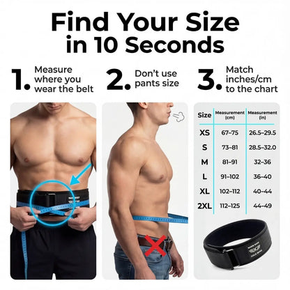 WARM BODY COLD MIND Black Nylon Weightlifting Belt 2.0 with Velcro Strap for Powerlifting and Functional Training - 7mm and 5mm Variations, Lightweight Design for Enhanced Core Stability and Back Support, Quick Adjustable Fit for Gym Sessions