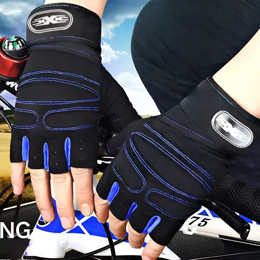 Half-Finger Weightlifting Non-Slip Gloves, Breathable Fitness Gloves for Dumbbell, Strength Training, Riding, Cycling, Gym Accessories, 1 Pair