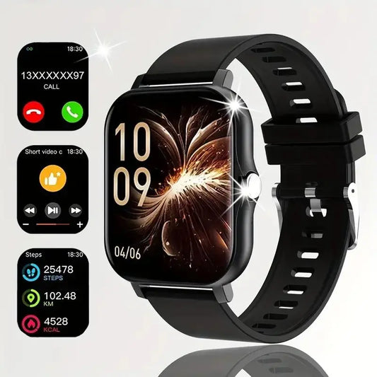 2026 Mother'S Day Gift:New Smartwatch (Black & Pink) Wearable Device Super Bowl, Super Bowl Outdoor Sports、Smart Watch, Wireless Talking/Dialing, Multi-Sport Mode, Call Reminder and Rejection, SMS Reminder, Message Reminder, Various APP Reminders,