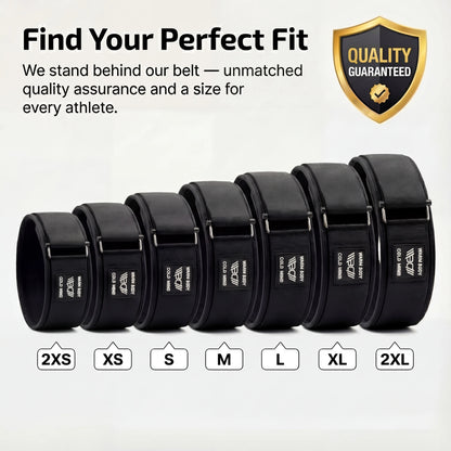 WARM BODY COLD MIND Black Nylon Weightlifting Belt 2.0 with Velcro Strap for Powerlifting and Functional Training - 7mm and 5mm Variations, Lightweight Design for Enhanced Core Stability and Back Support, Quick Adjustable Fit for Gym Sessions