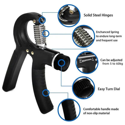 Hand Grip Strengthener Kit Forearm Grip Adjustable Resistance Hand Gripper, Gripper ,Forearm Veins,Finger Exerciser, Finger Stretcher,Grip Ring Stress Relief Grip Ball for Athletes,Portable Home Gym Hand Strength Training Tool Fitness