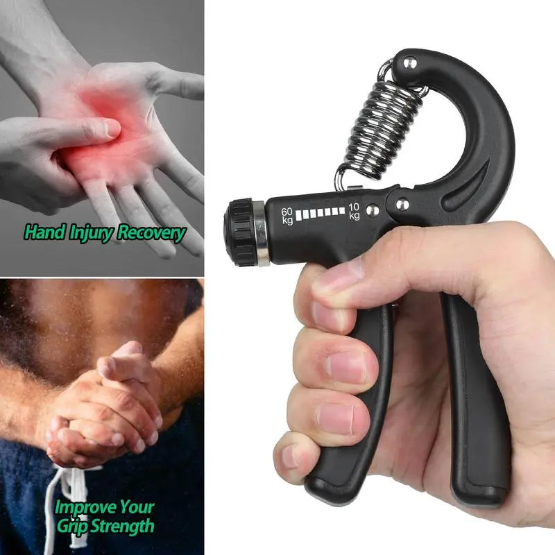 Hand Grip Strengthener Kit Forearm Grip Adjustable Resistance Hand Gripper, Gripper ,Forearm Veins,Finger Exerciser, Finger Stretcher,Grip Ring Stress Relief Grip Ball for Athletes,Portable Home Gym Hand Strength Training Tool Fitness