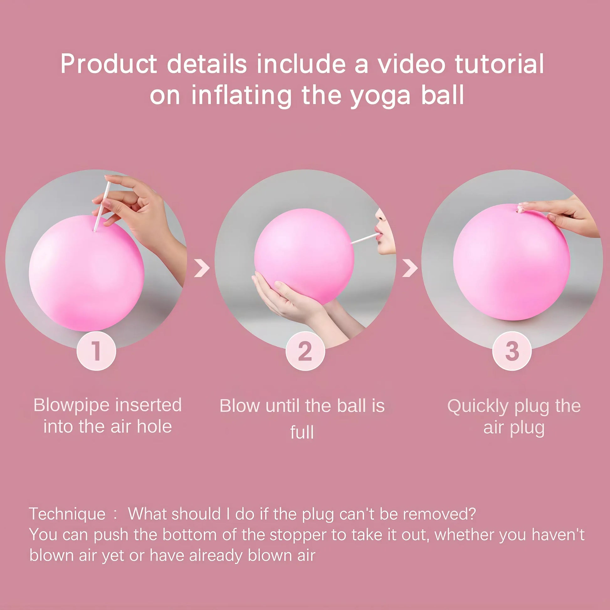 Pilates Exercise Ball - 9-10 Inch Stability and Core Training Equipment for Yoga, Barre, and Fitness Workouts